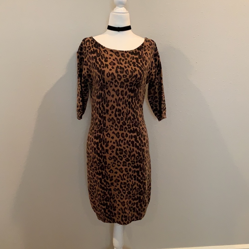 Animal Print Knit Dress